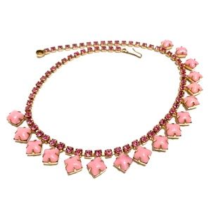 VINTAGE PINK RHINESTONE NECKLACE